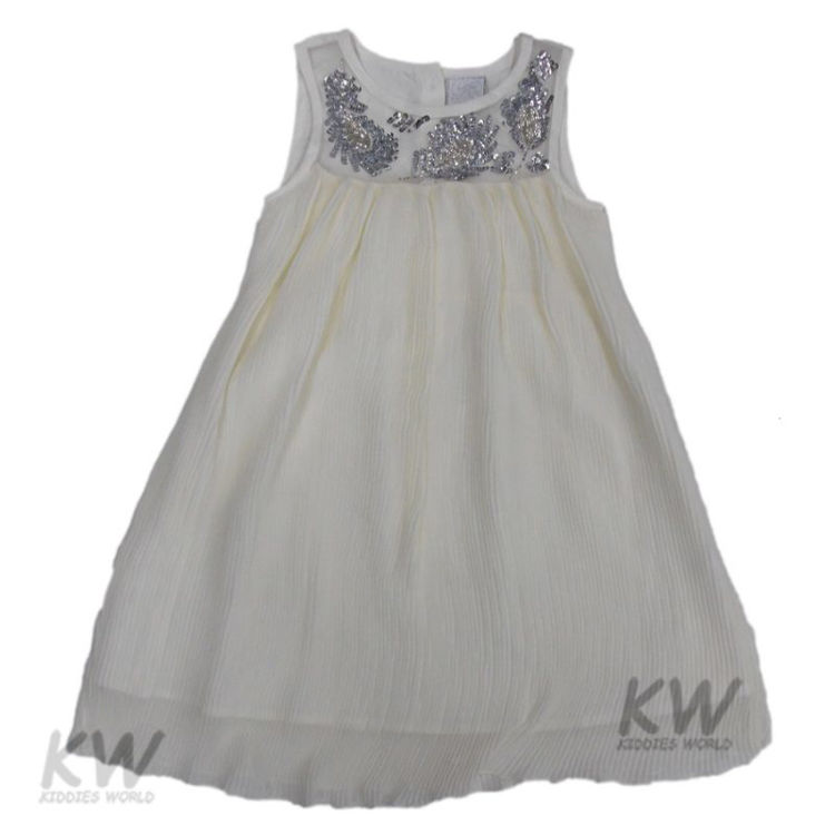 Picture of K12629-GIRLS PLEAT WITH SILVER SEQUIN